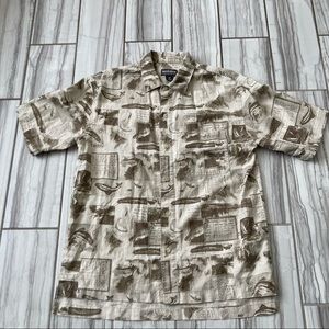 Woolrich fish button down shirt. EUC like new
